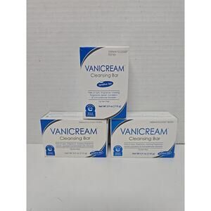 Vanicream Cleansing Bar for Sensitive Skin 3 Pack Eczema Free of Dyes Fragrance